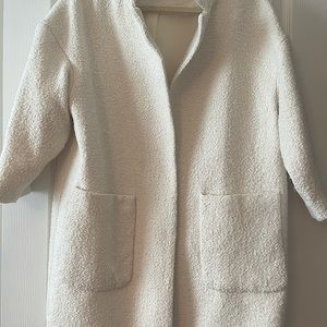 H&M OFF-WHITE 3/4 COAT